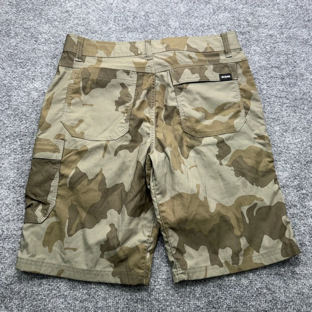 prAna Zion Cargo Shorts Mens 30 Green Camo 9